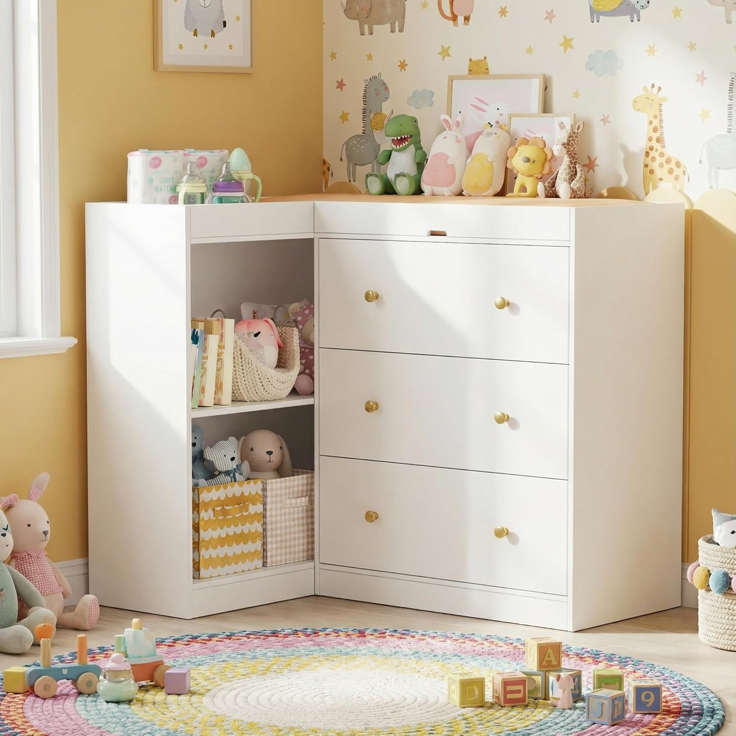 Baby Nursery Dresser Changing Table - # Cambiador de Esquina para Bebés
