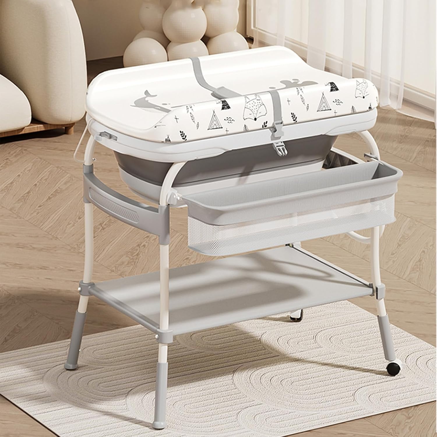 Baby Nursery Dresser Changing Table - Cambiador de bebé 2 en 1