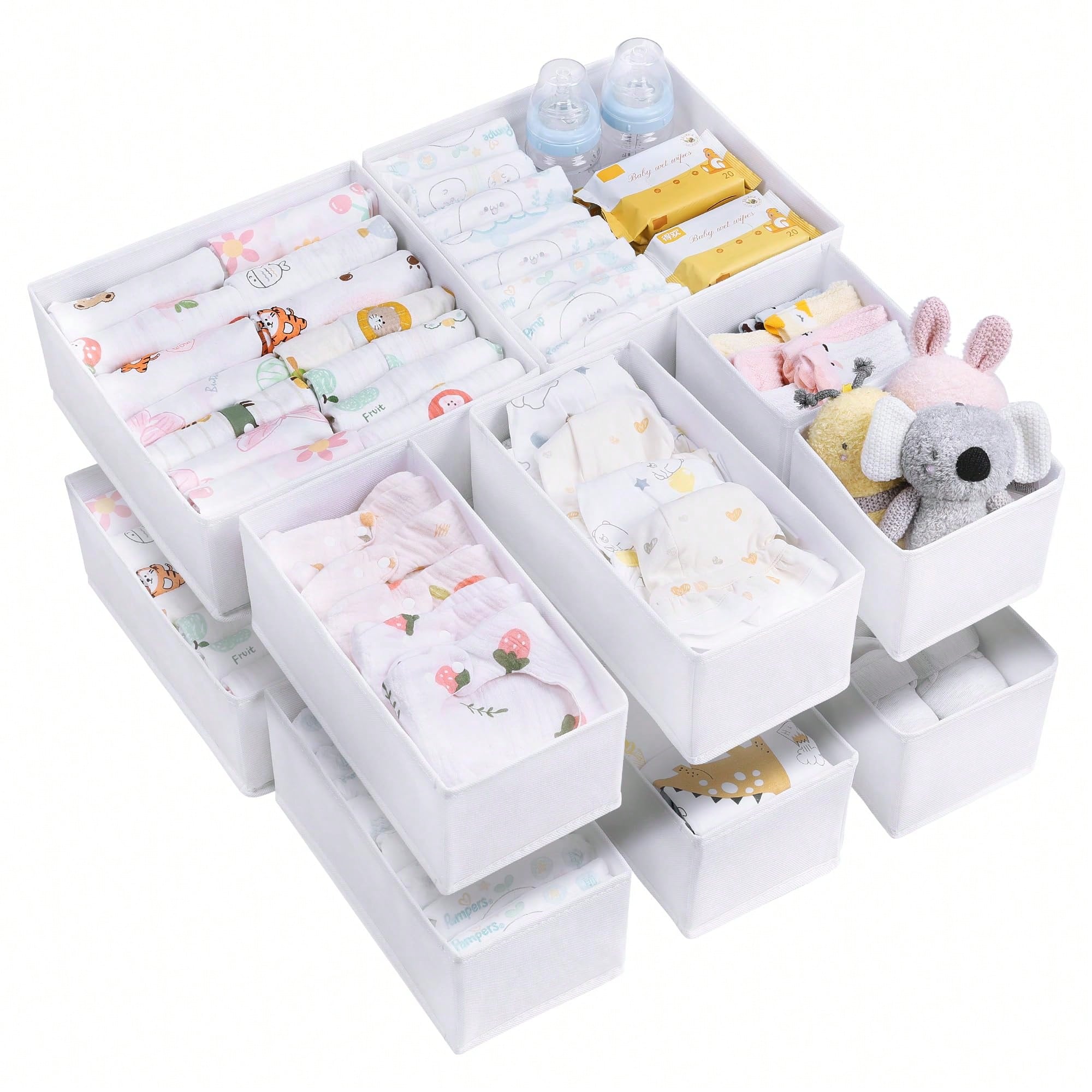 Baby Nursery Dresser Changing Table - Paquete de 12 organizadores de cajones