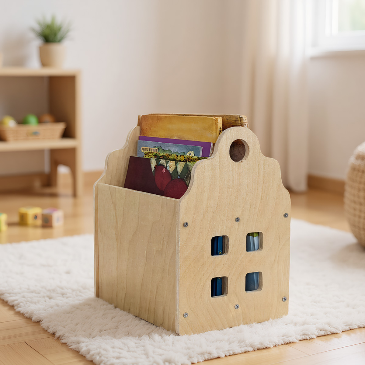 Baby Nursery Bookcase - Estantería para niños pequeños de doble