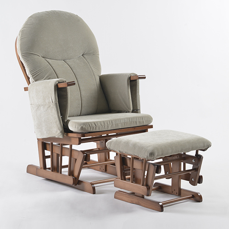 Baby Nursery Rocking Chair - Sillón Reclinable Moderno de Madera para