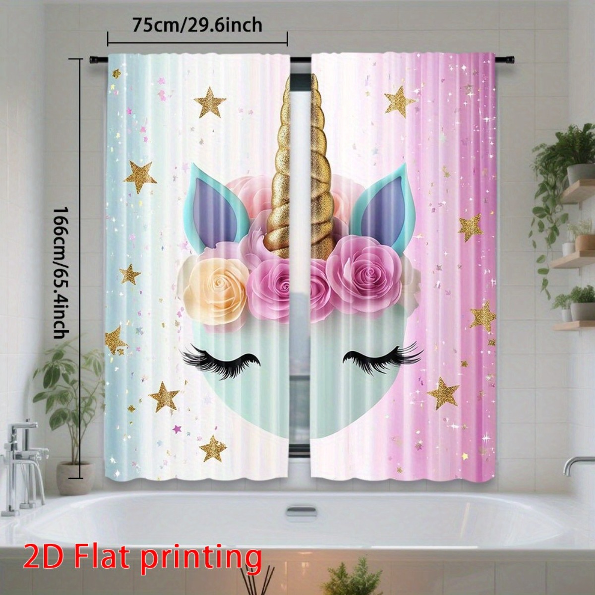 Baby Nursery Youtube - Cortina con diseño de unicornio, cortina