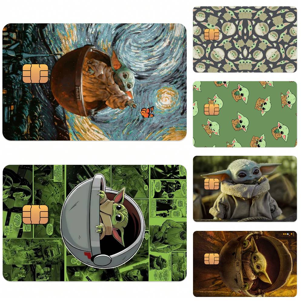 Baby Yoda Nursery Decor - Pegatinas para Tarjetas de Crédito de