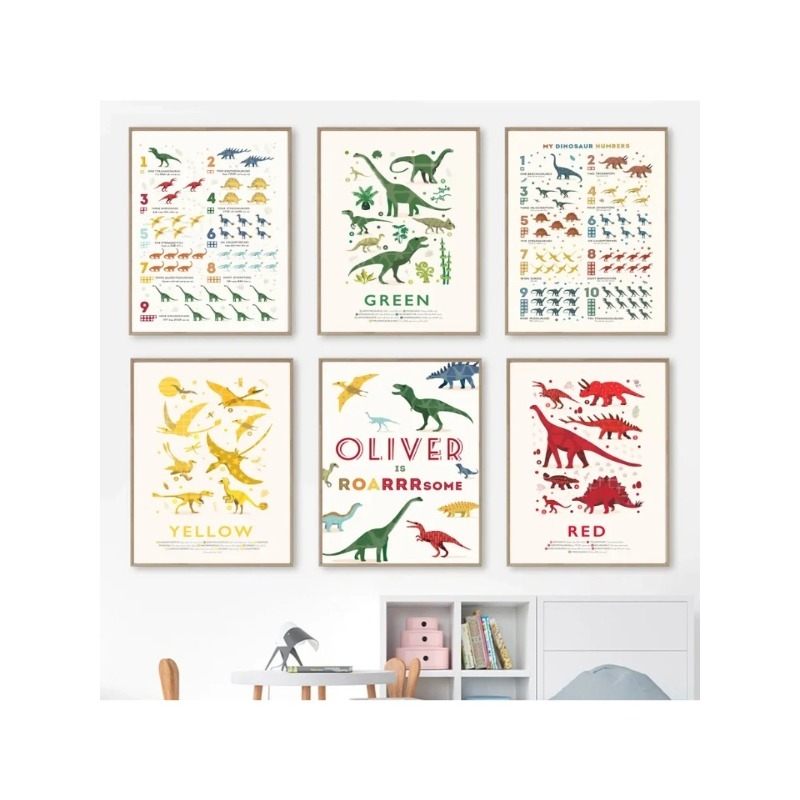 Baby Name Wall Art - Cuadro de Lona Educativo con Números