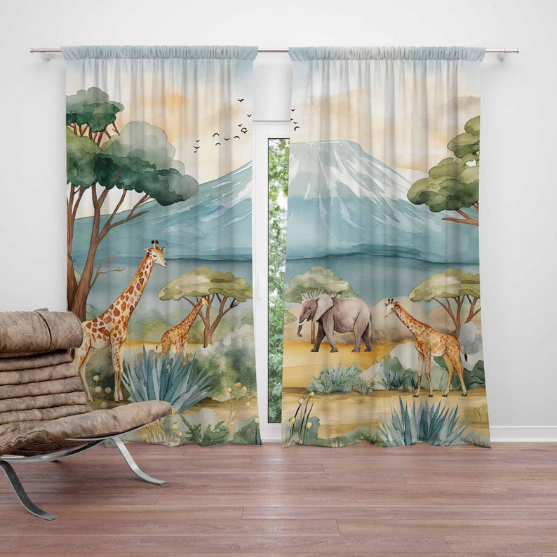Baby Nursery Youtube - Cortinas para niños con animales de