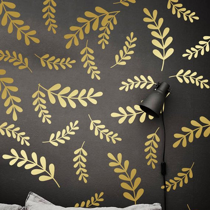 Baby Nursery Vinyl Wall Stickers - Pegatina de pared Floral de hoja