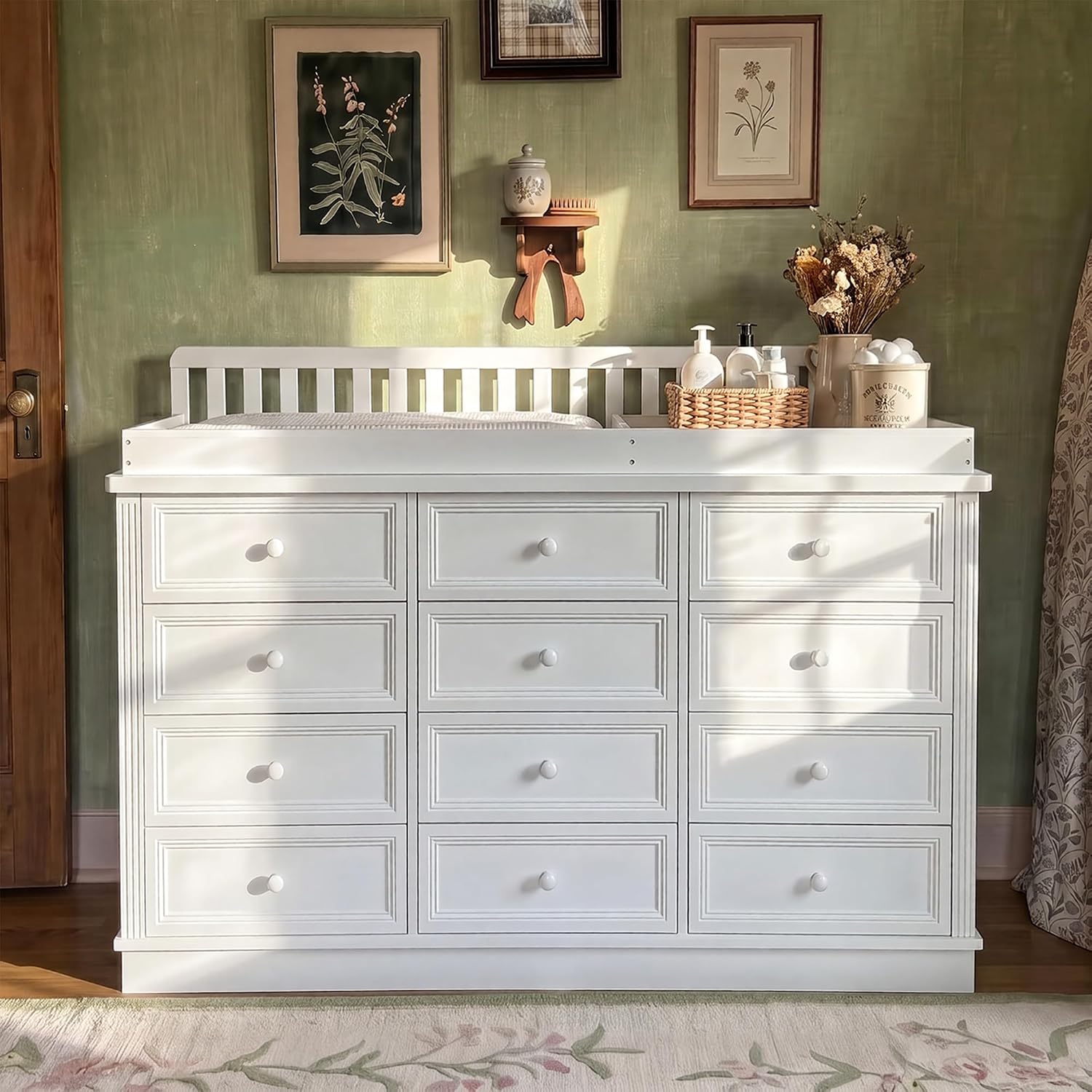 Baby Nursery Dresser Changing Table - Cambiador de Bebé con Cómoda, Estación