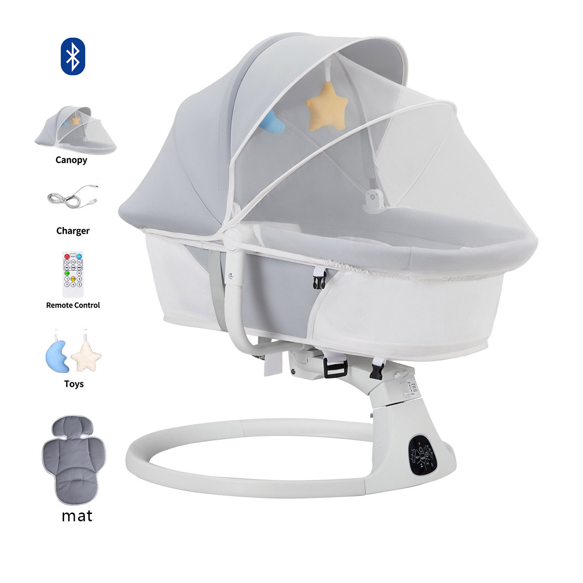 Baby Nursery Rocking Chair - Cuna mecedora para bebé, mecedora eléctrica