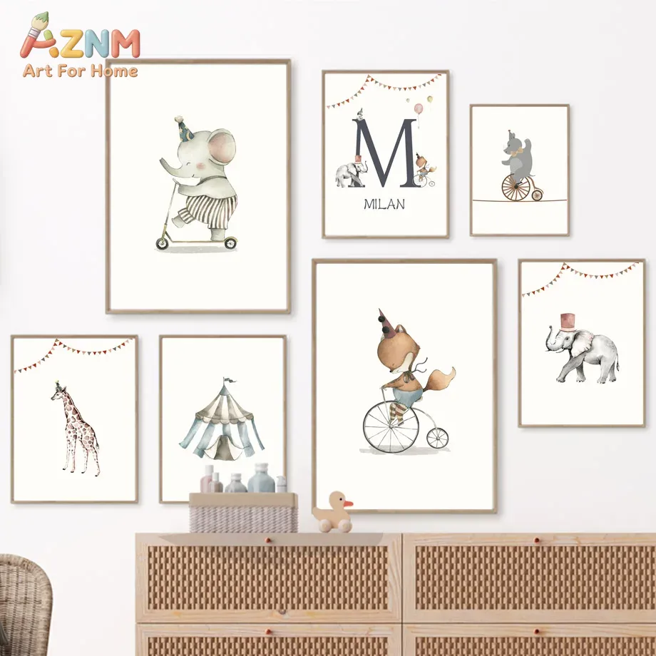 AZNM Póster de Lienzo sin Marc - Baby Name Wall Art reseña y precio