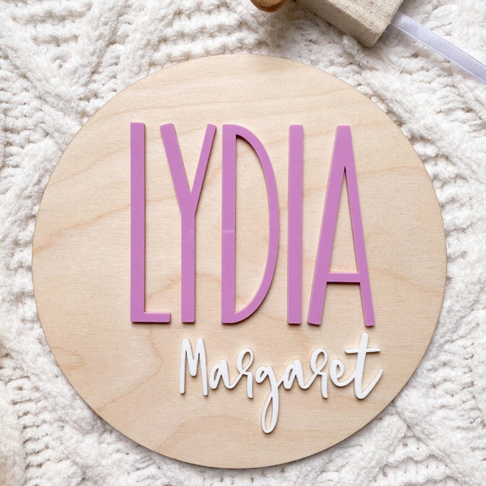 Placa de anuncio de nacimiento - Baby Nursery Letters reseña y precio
