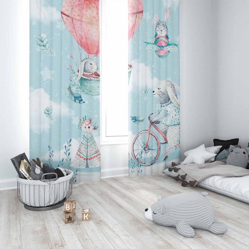 Cortina de guardería de coneji - Baby Nursery Youtube reseña y precio