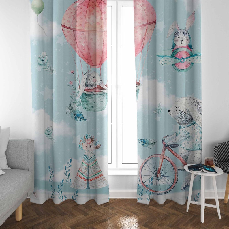 Cortina de guardería de coneji - Baby Nursery Youtube reseña y precio