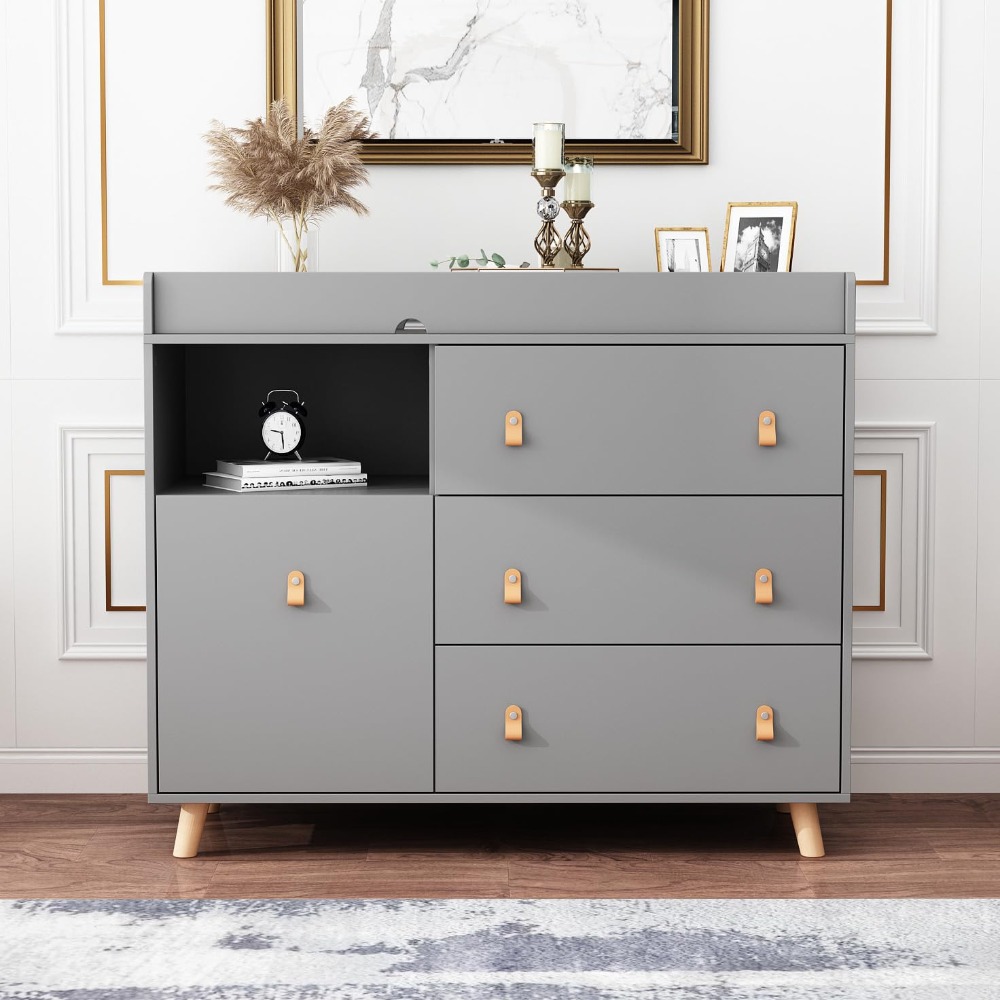 Cómoda para bebé, cómoda para  - Baby Nursery Dresser Changing Table reseña y precio
