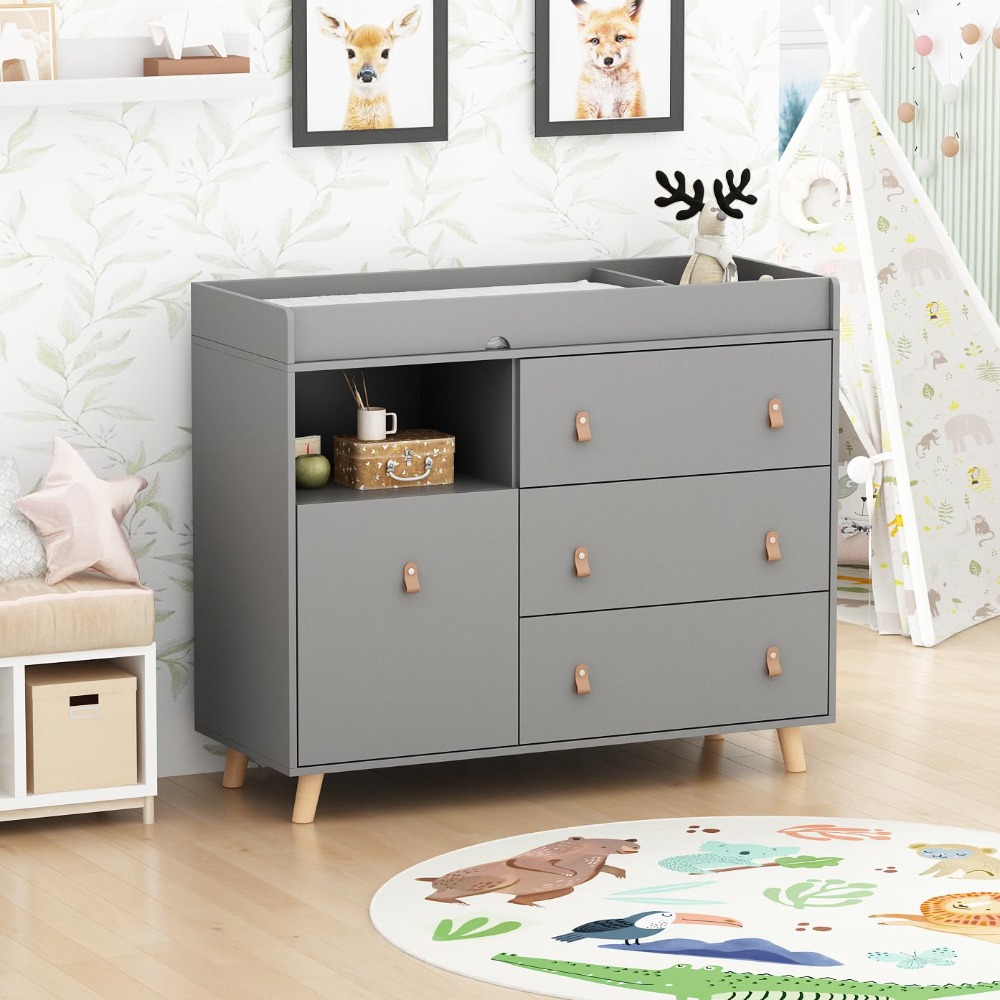 Cómoda para bebé, cómoda para  - Baby Nursery Dresser Changing Table reseña y precio
