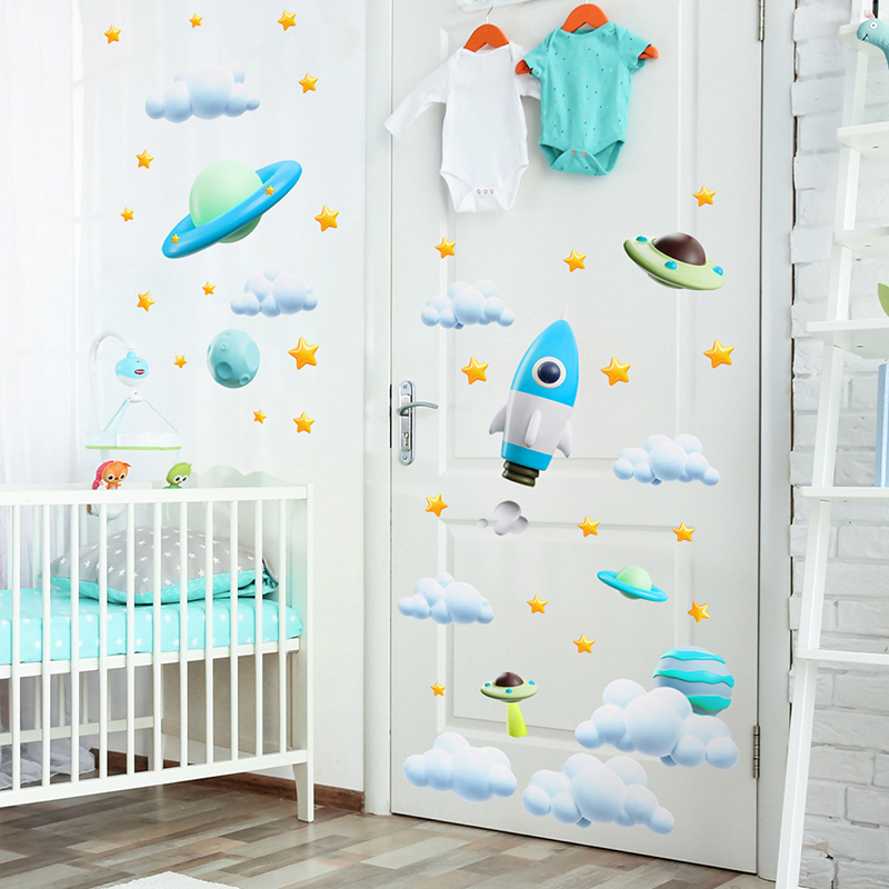 Pegatina de pared OVNI con coh - Baby Nursery Vinyl Wall Stickers reseña y precio
