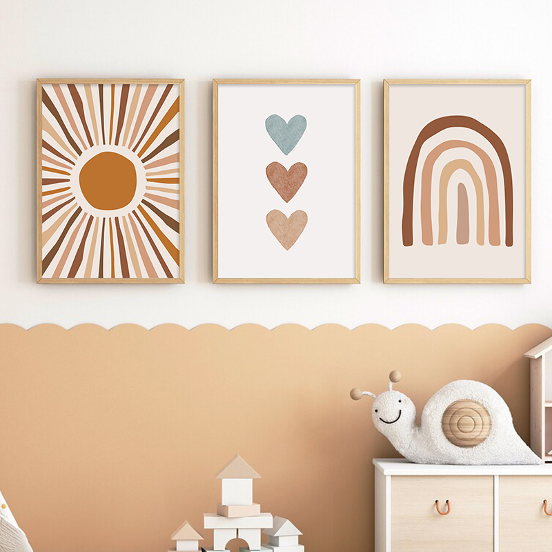 Sol abstracto Arco Iris person - Baby Name Wall Art reseña y precio