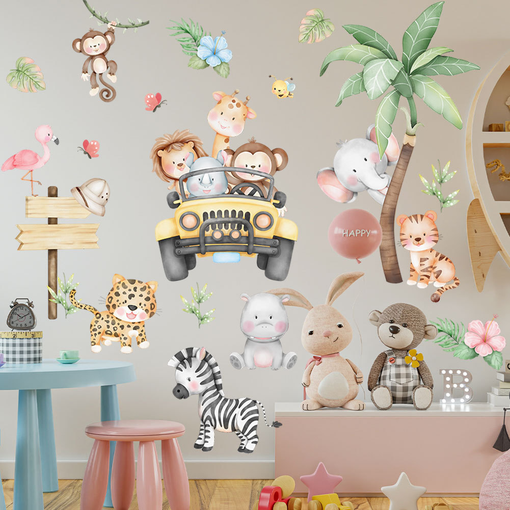 Adhesivo de pared autoadhesivo - Baby Zoo Nursery reseña y precio