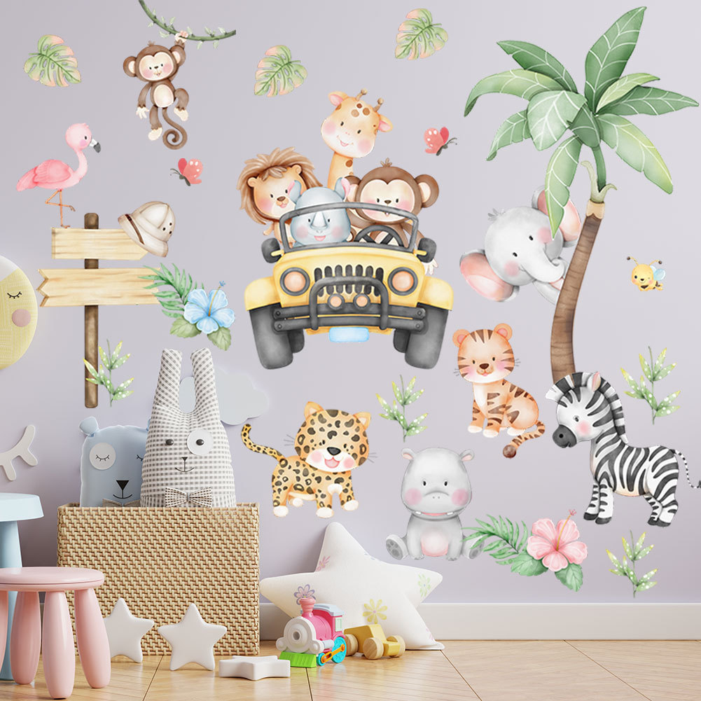 Adhesivo de pared autoadhesivo - Baby Zoo Nursery reseña y precio