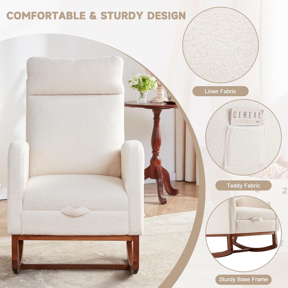 Mecedora para guardería con re - Baby Nursery Rocking Chair reseña y precio