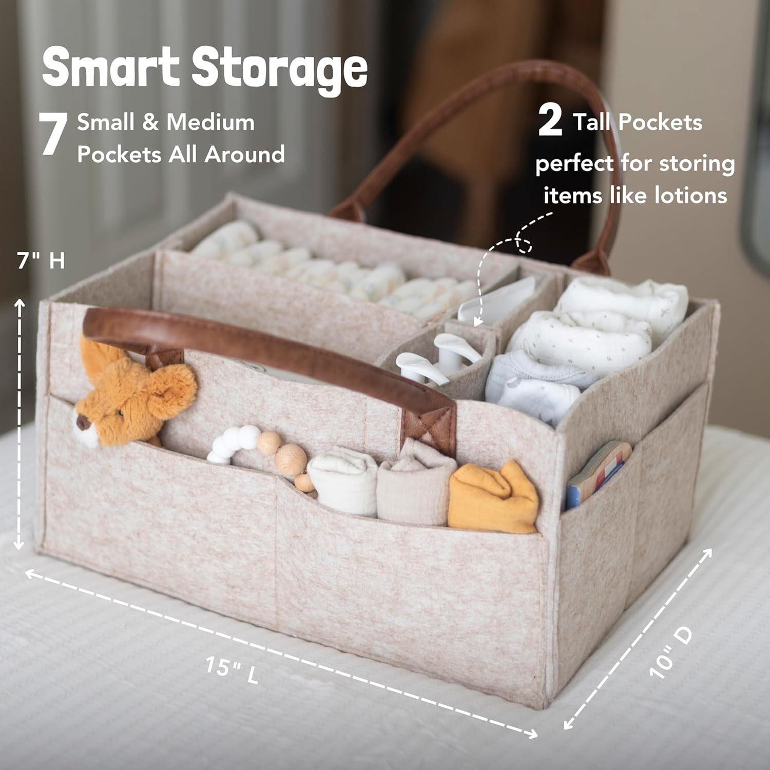 Cesta Organizadora de Fieltro  - Baby Nursery Package reseña y precio
