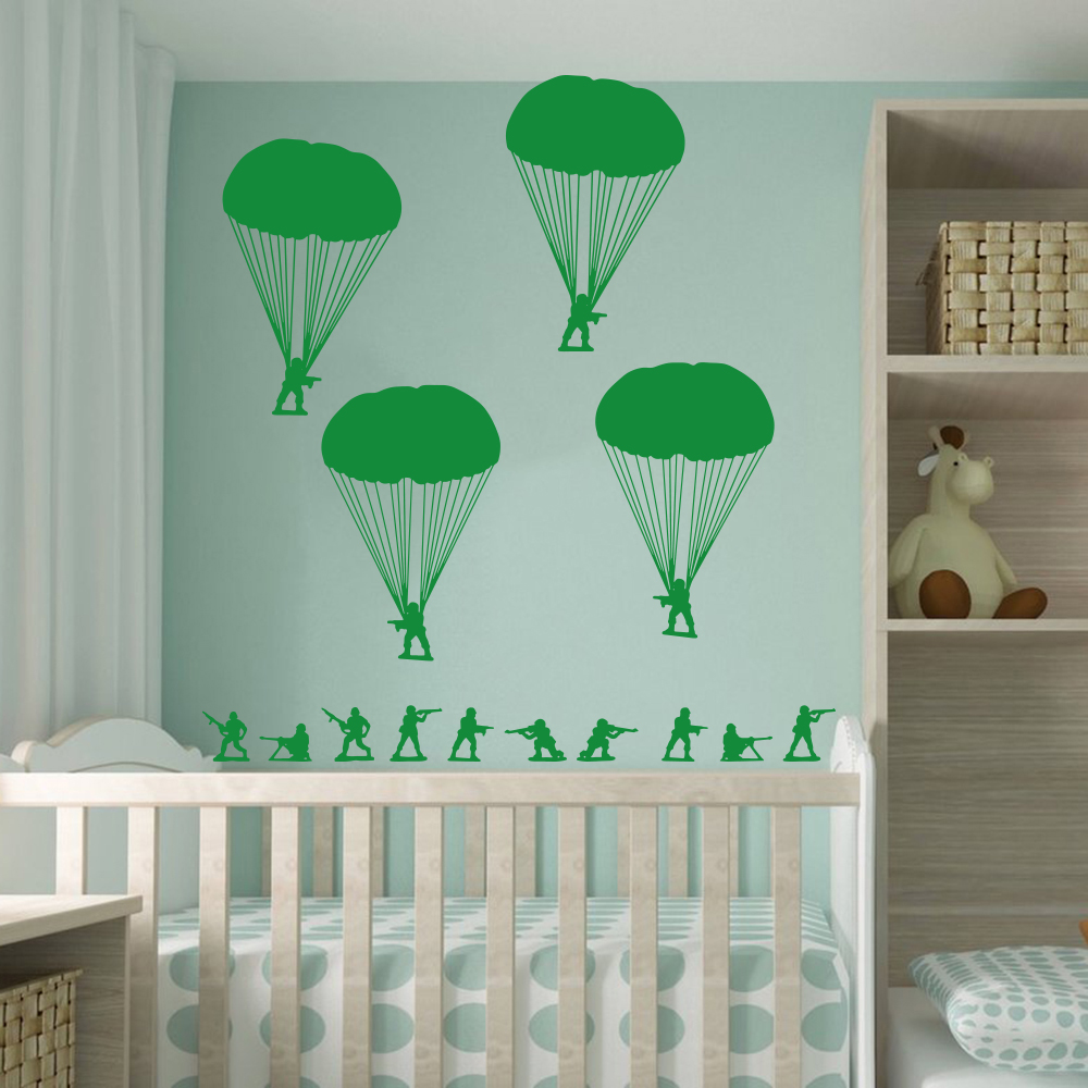 Pegatina de pared de paracaidi - Baby Nursery Vinyl Wall Stickers reseña y precio