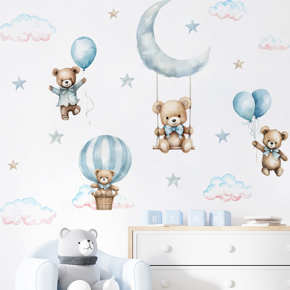 Pegatinas de pared de nube con - Baby Nursery Package reseña y precio