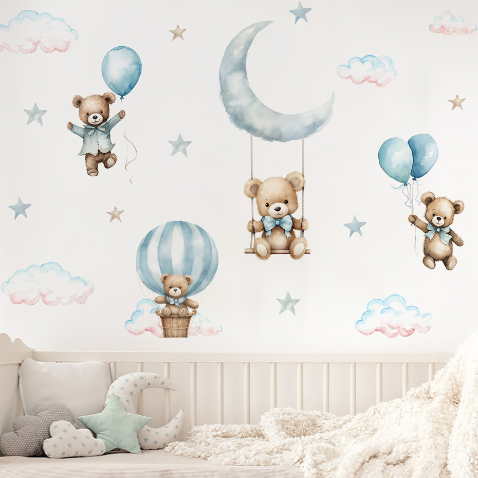 Pegatinas de pared de nube con - Baby Nursery Package reseña y precio