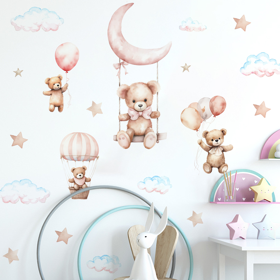 Pegatinas de pared de nube con - Baby Nursery Package reseña y precio