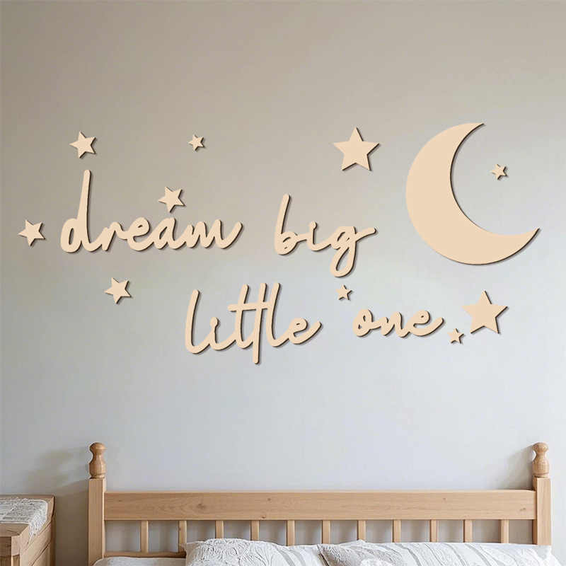 Dream Big Little One-pegatinas - Baby Nursery Letters reseña y precio