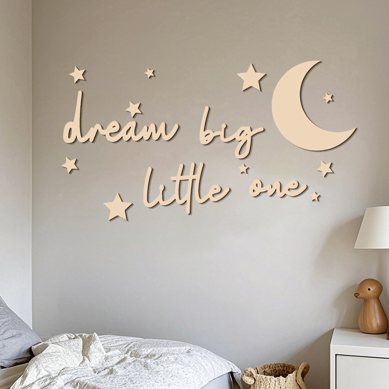 Dream Big Little One-pegatinas - Baby Nursery Letters reseña y precio