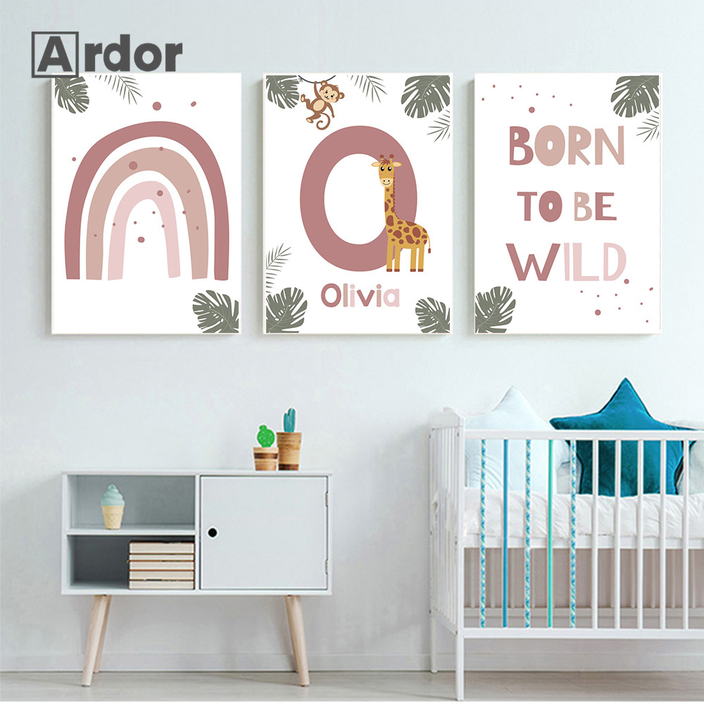 Pósteres de animales de la sel - Baby Name Wall Art reseña y precio