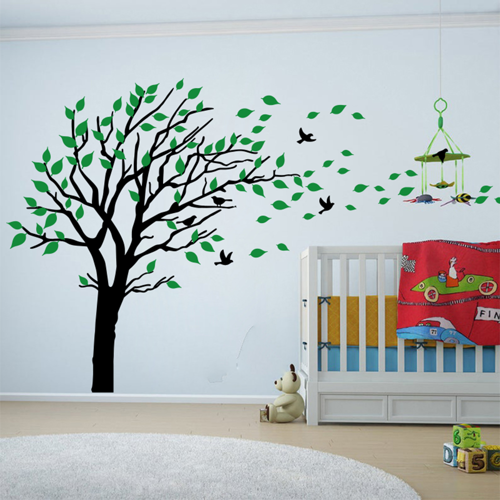 Calcomanía de pared de hojas d - Baby Nursery Colors reseña y precio