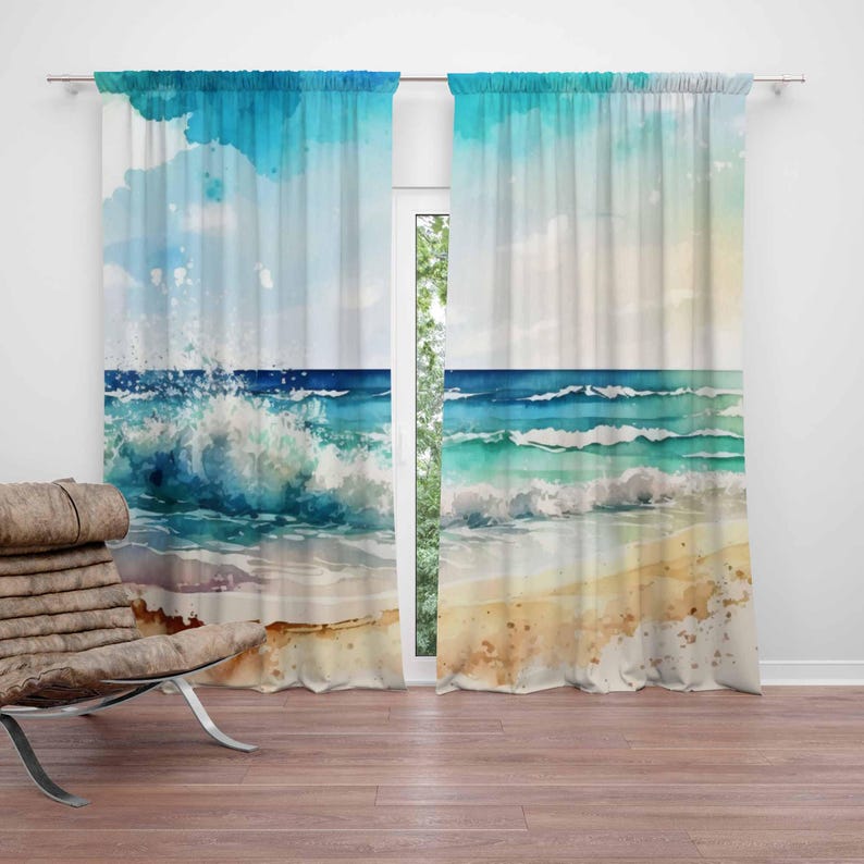 Cortinas de olas de mar, decor - Baby Nursery Youtube reseña y precio