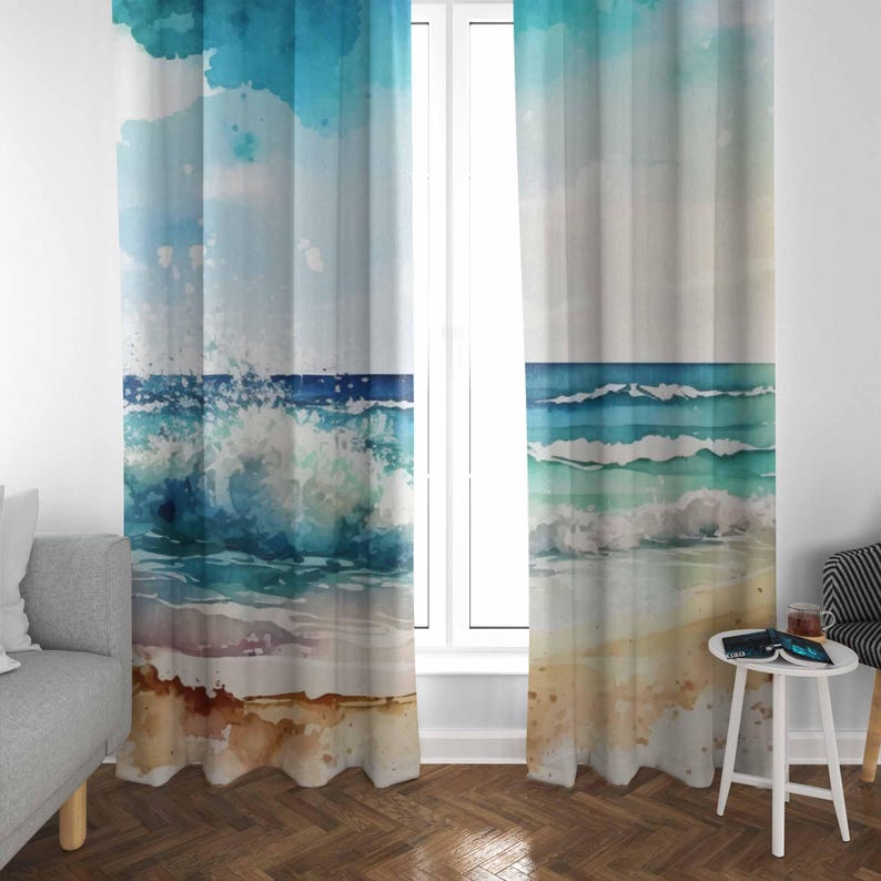 Cortinas de olas de mar, decor - Baby Nursery Youtube reseña y precio