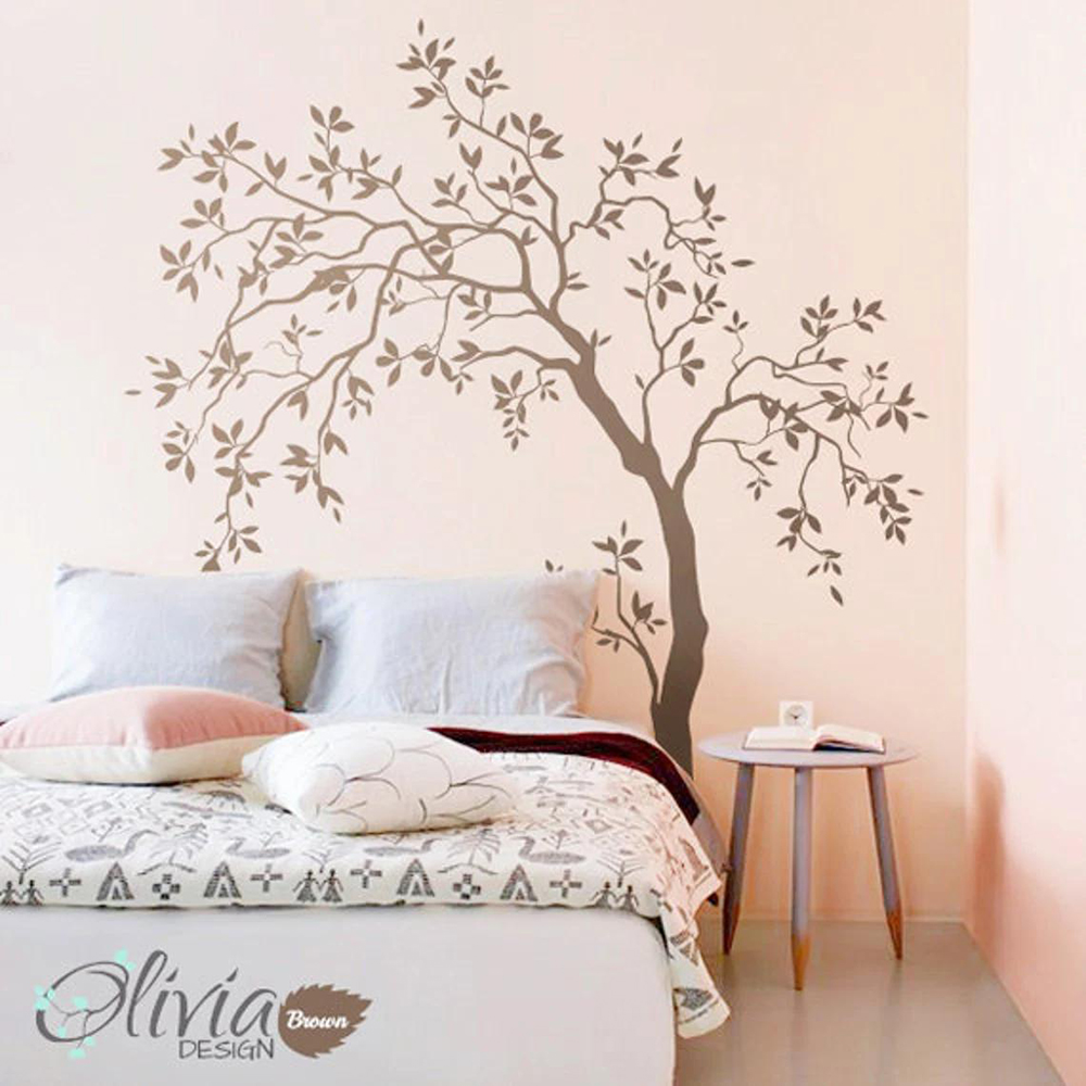 Adhesivo de pared de árbol gra - Baby Nursery Vinyl Wall Stickers reseña y precio