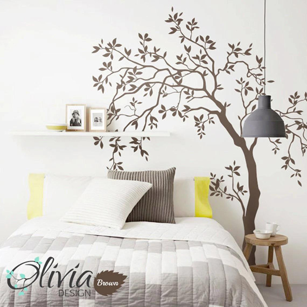 Adhesivo de pared de árbol gra - Baby Nursery Vinyl Wall Stickers reseña y precio