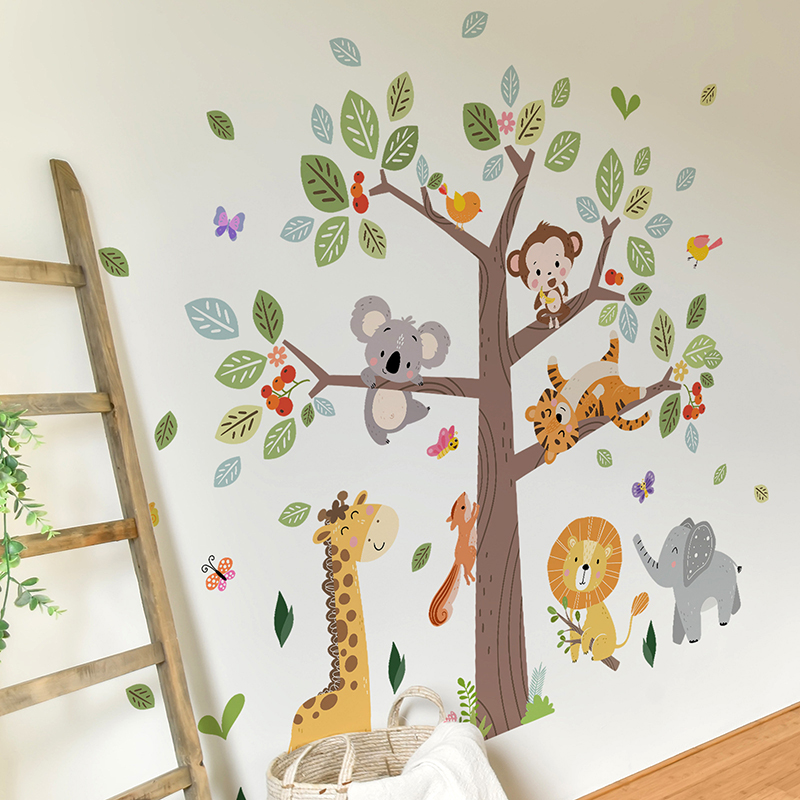 Pegatina de pared grande de an - Baby Zoo Nursery reseña y precio