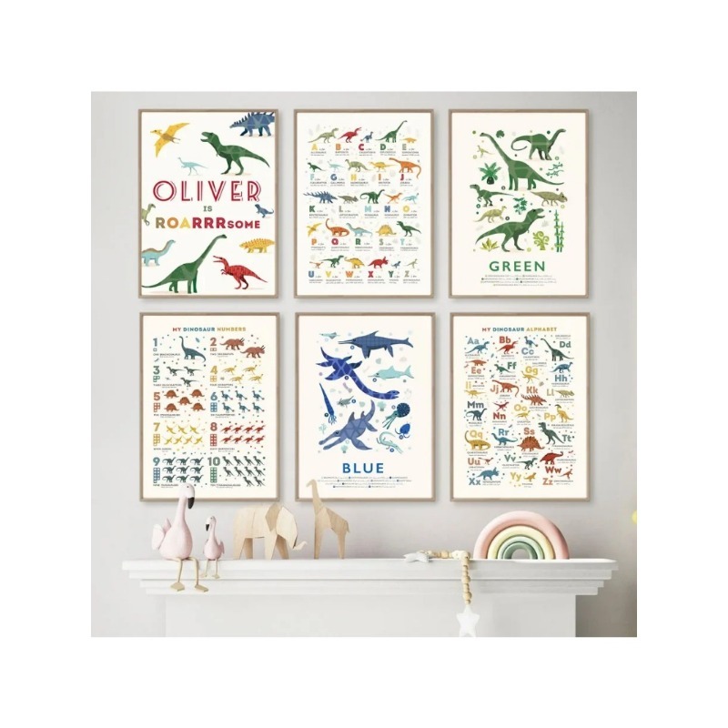 Cuadro de Lona Educativo con N - Baby Name Wall Art reseña y precio