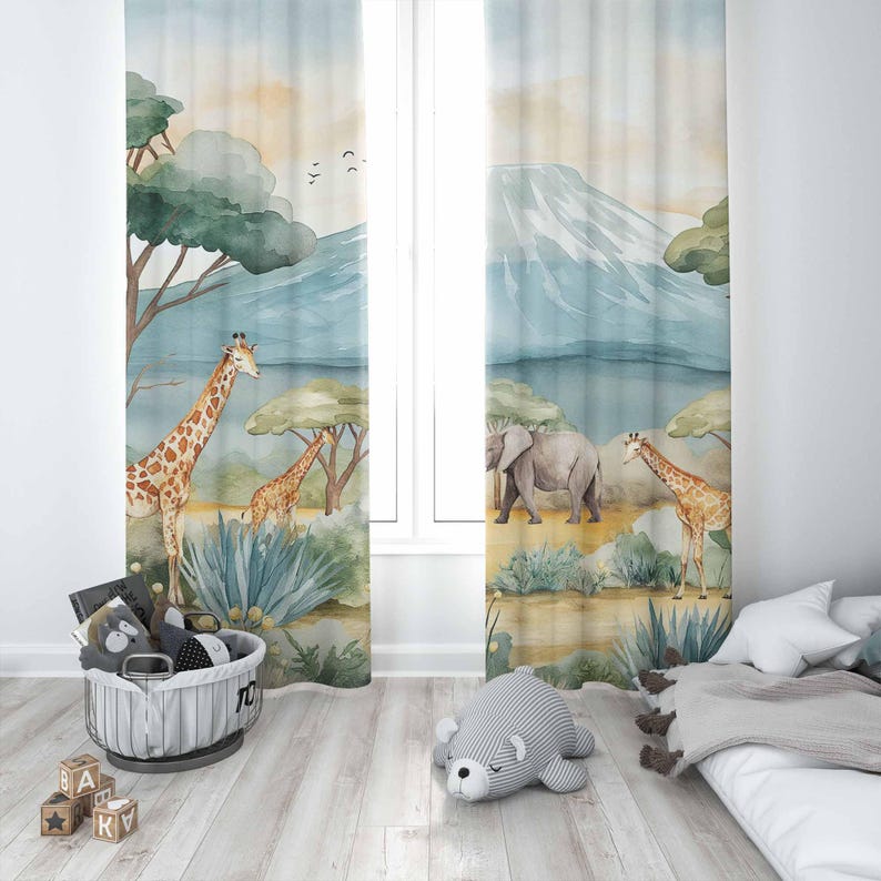 Cortinas para niños con animal - Baby Nursery Youtube reseña y precio