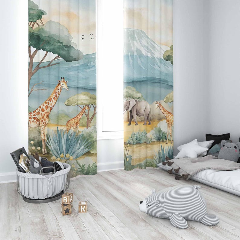 Cortinas para niños con animal - Baby Nursery Youtube reseña y precio