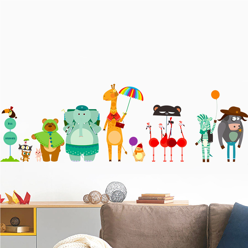Pegatinas de pared de la estac - Baby Zoo Nursery reseña y precio