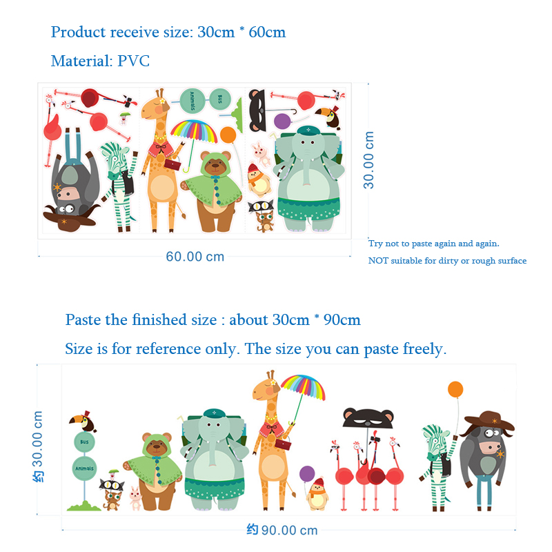 Pegatinas de pared de la estac - Baby Zoo Nursery reseña y precio