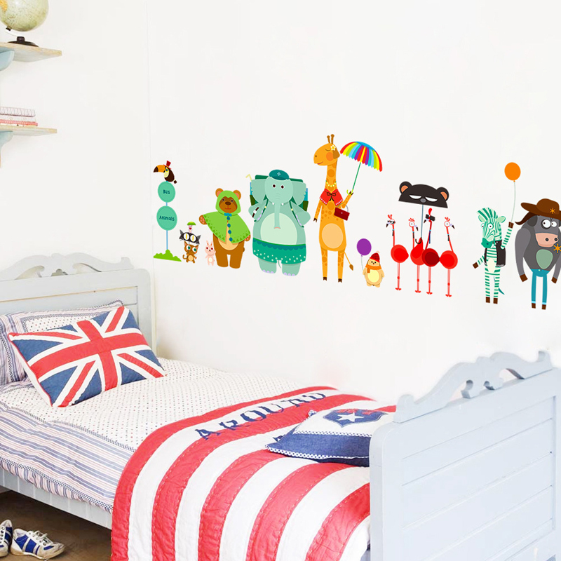 Pegatinas de pared de la estac - Baby Zoo Nursery reseña y precio