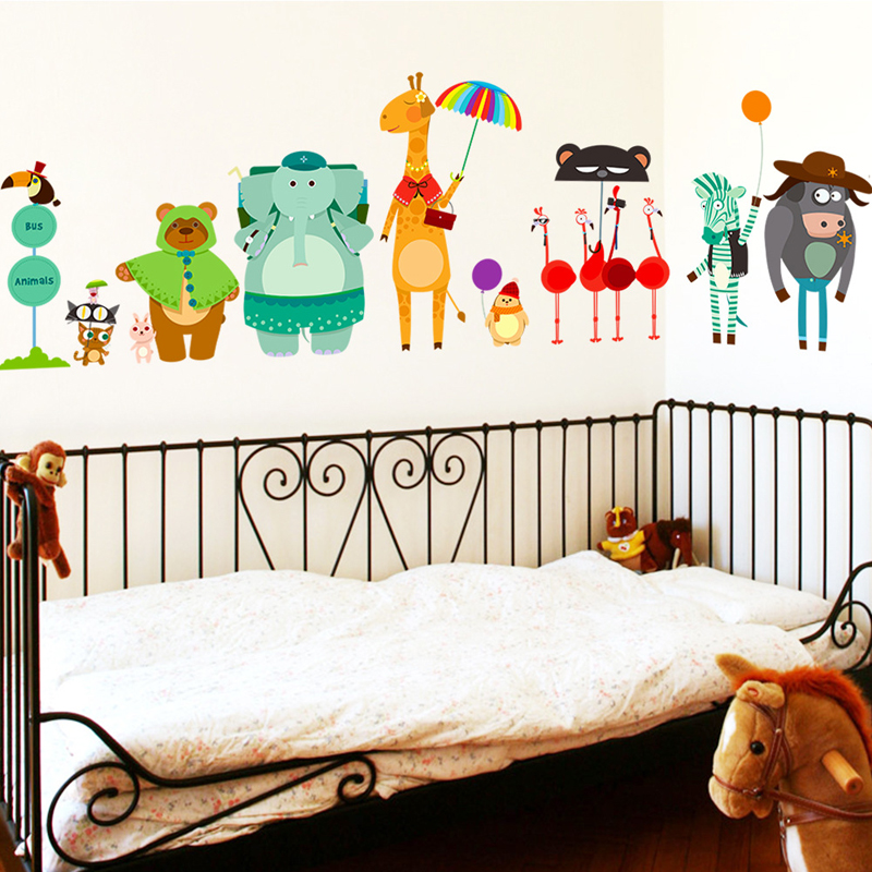 Pegatinas de pared de la estac - Baby Zoo Nursery reseña y precio