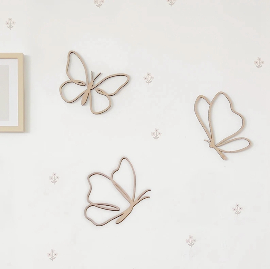 Letrero de mariposas de madera - Baby Nursery Letters reseña y precio