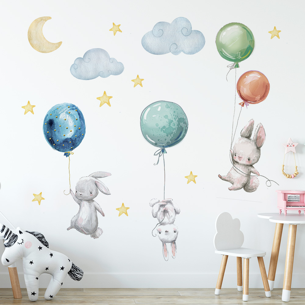 Pegatinas de pared de conejos  - Baby Nursery Package reseña y precio