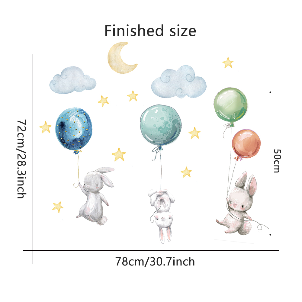 Pegatinas de pared de conejos  - Baby Nursery Package reseña y precio