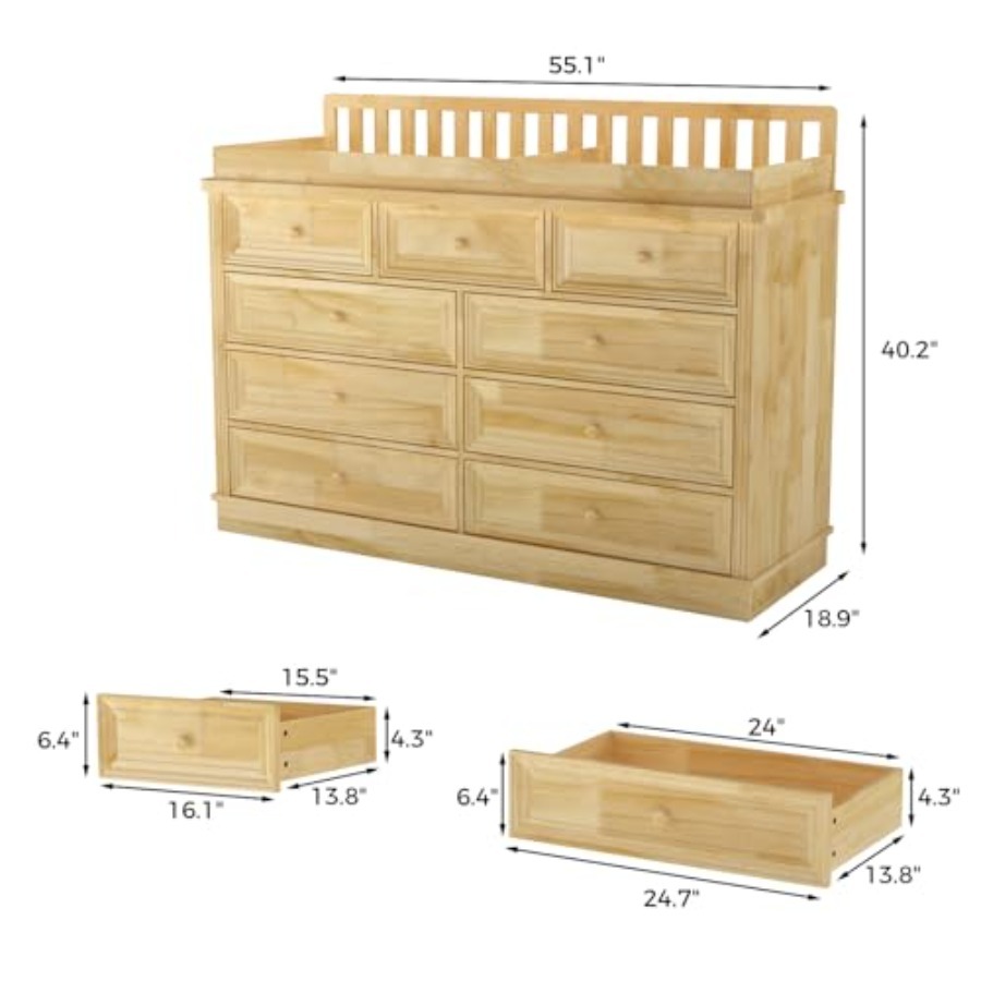 Cambiador de Bebé con Cómoda,  - Baby Nursery Dresser Changing Table reseña y precio