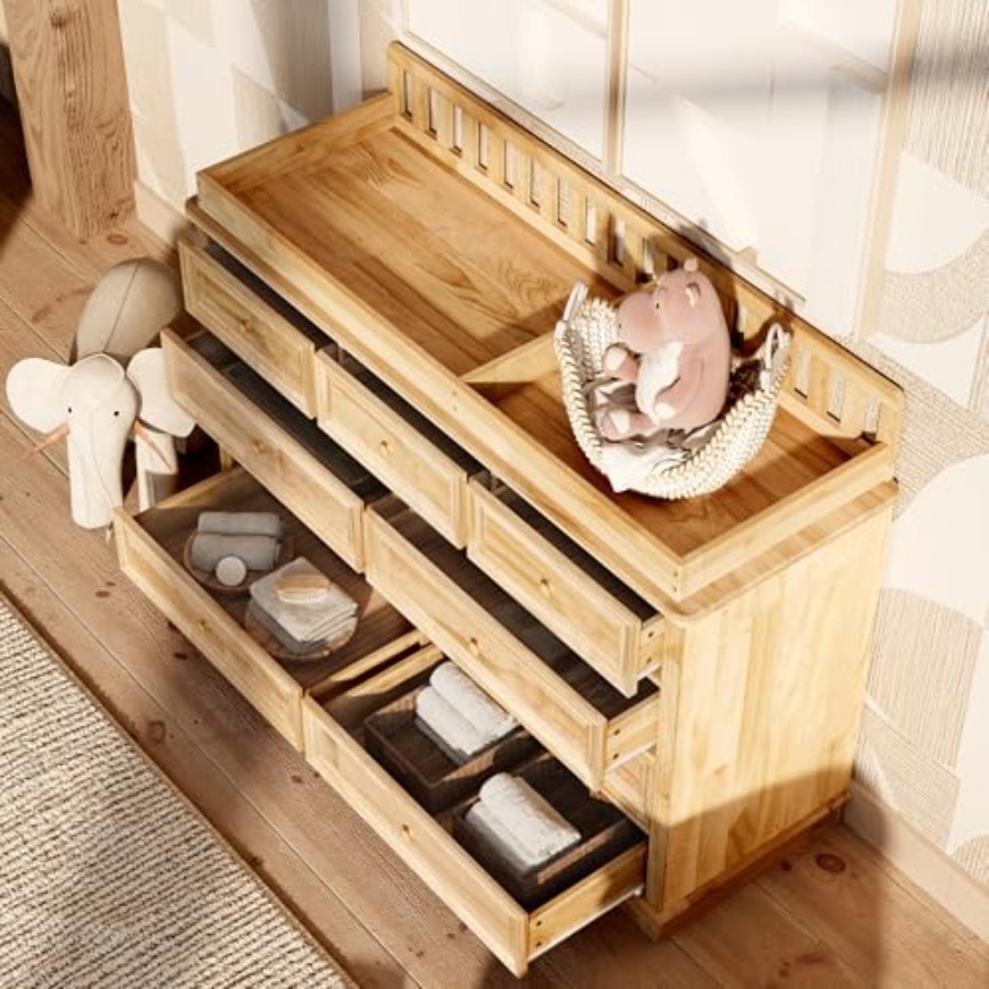 Cambiador de Bebé con Cómoda,  - Baby Nursery Dresser Changing Table reseña y precio