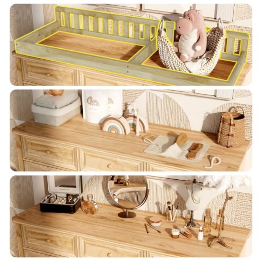 Cambiador de Bebé con Cómoda,  - Baby Nursery Dresser Changing Table reseña y precio
